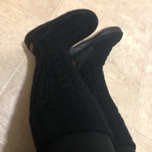 Mad Love Indoor/Outdoor Woven Knee-High Boots - Picture 5 of 6